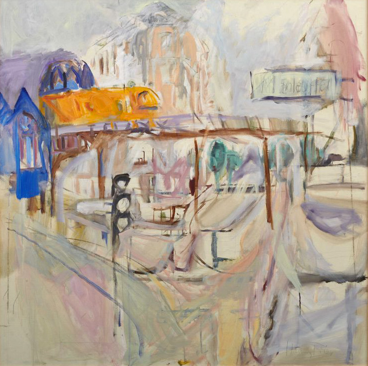 Hanny Fries: Berliner S-Bahnstation, 2004, Öl auf Leinwand, Inv.Nr. HF 103. Foto: Reto Pedrini © Stiftung Righini-Fries Zürich Hanny Fries: Berliner S-Bahnstation, 2004, Öl auf Leinwand, Inv.Nr. HF 103. Foto: Reto Pedrini © Stiftung Righini-Fries Zürich