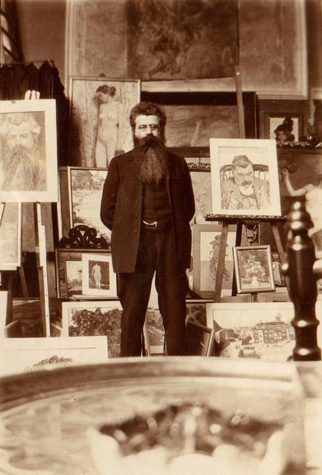 Sigismund Righini im Atelier, um 1912. Foto von unbekannt © Stiftung Righini-Fries Zürich