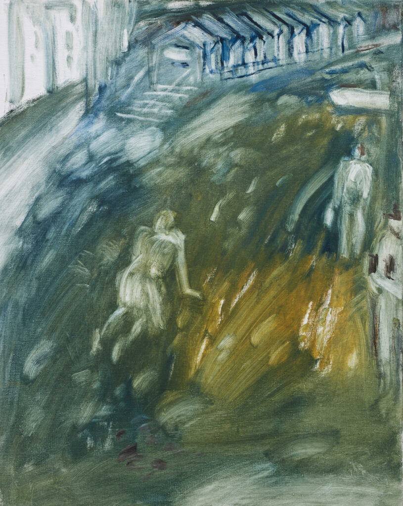 Hanny Fries: Erster Traum. Paris Metrostation IV, um 1999, Öl auf Leinwand, Inv.Nr. HF 84. Foto: Reto Pedrini © Stiftung Righini-Fries Zürich Hanny Fries: Erster Traum. Paris Metrostation IV, um 1999, Öl auf Leinwand, Inv.Nr. HF 84. Foto: Reto Pedrini © Stiftung Righini-Fries Zürich