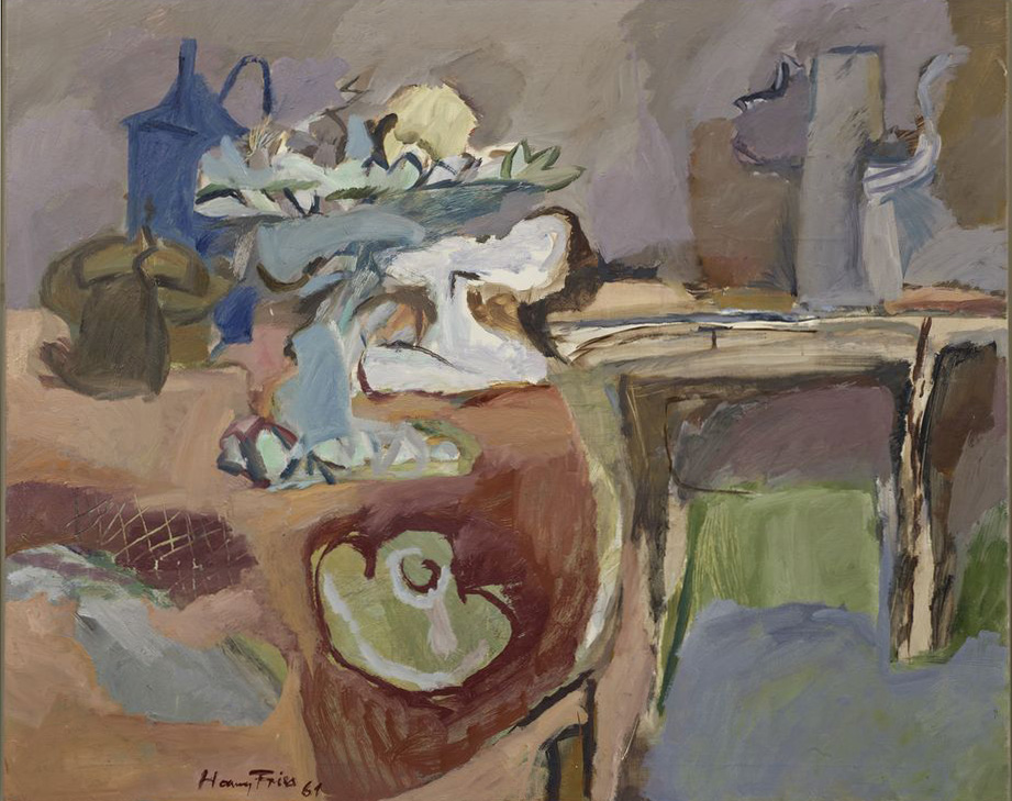 Hanny Fries: Stillleben, 1961, Öl auf Leinwand, Inv.Nr. HF 55. Foto: Reto Pedrini © Stiftung Righini-Fries Zürich Hanny Fries: Stillleben, 1961, Öl auf Leinwand, Inv.Nr. HF 55. Foto: Reto Pedrini © Stiftung Righini-Fries Zürich