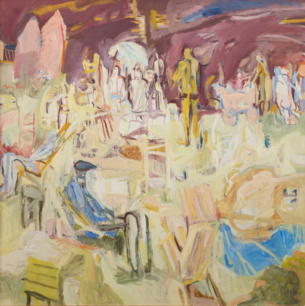 Hanny Fries: Dunkler Strand, um 1983, Öl auf Leinwand, Inv.Nr. HF 62. Foto: Reto Pedrini © Stiftung Righini-Fries Zürich Hanny Fries: Dunkler Strand, um 1983, Öl auf Leinwand, Inv.Nr. HF 62. Foto: Reto Pedrini © Stiftung Righini-Fries Zürich