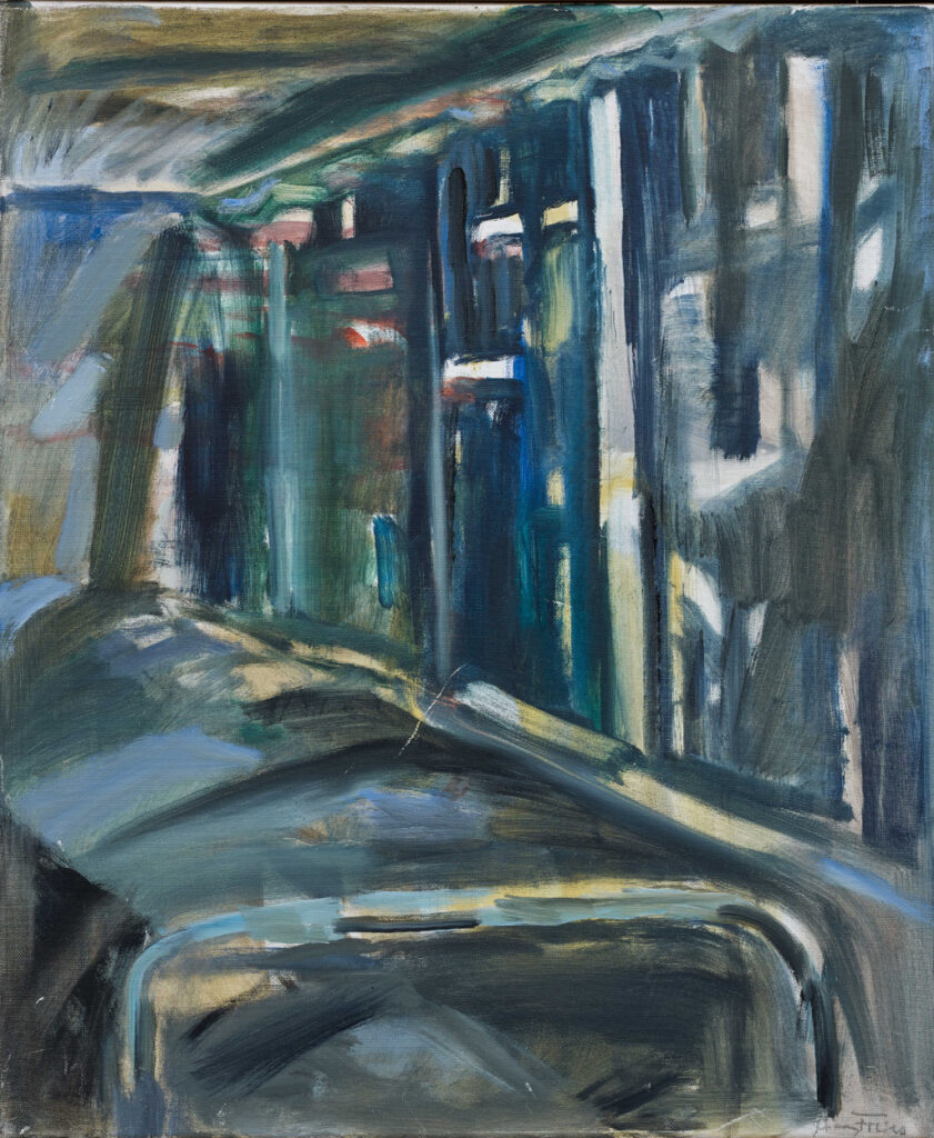 Hanny Fries: Nächtliches Zimmer III, 1999, Öl auf Leinwand, Inv.Nr. HF 80. Foto: Reto Pedrini © Stiftung Righini-Fries Zürich Hanny Fries: Nächtliches Zimmer III, 1999, Öl auf Leinwand, Inv.Nr. HF 80. Foto: Reto Pedrini © Stiftung Righini-Fries Zürich