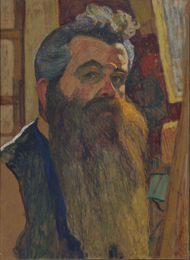 Sigismund Righini: Selbstbildnis im Atelier (44 Jahre), 1914, Öl auf Karton, Inv.Nr. SR 349. Foto: Reto Pedrini © Stiftung Righini-Fries Zürich Sigismund Righini: Selbstbildnis im Atelier (44 Jahre), 1914, Öl auf Karton, Inv.Nr. SR 349. Foto: Reto Pedrini © Stiftung Righini-Fries Zürich