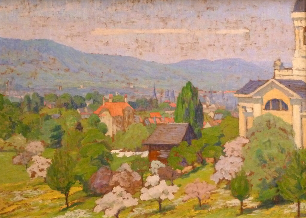 Sigismund Righini: Maimorgen, 1908, Öl auf Karton, Inv.Nr. SR 284. © Stiftung Righini-Fries Zürich Sigismund Righini: Maimorgen, 1908, Öl auf Karton, Inv.Nr. SR 284. © Stiftung Righini-Fries Zürich