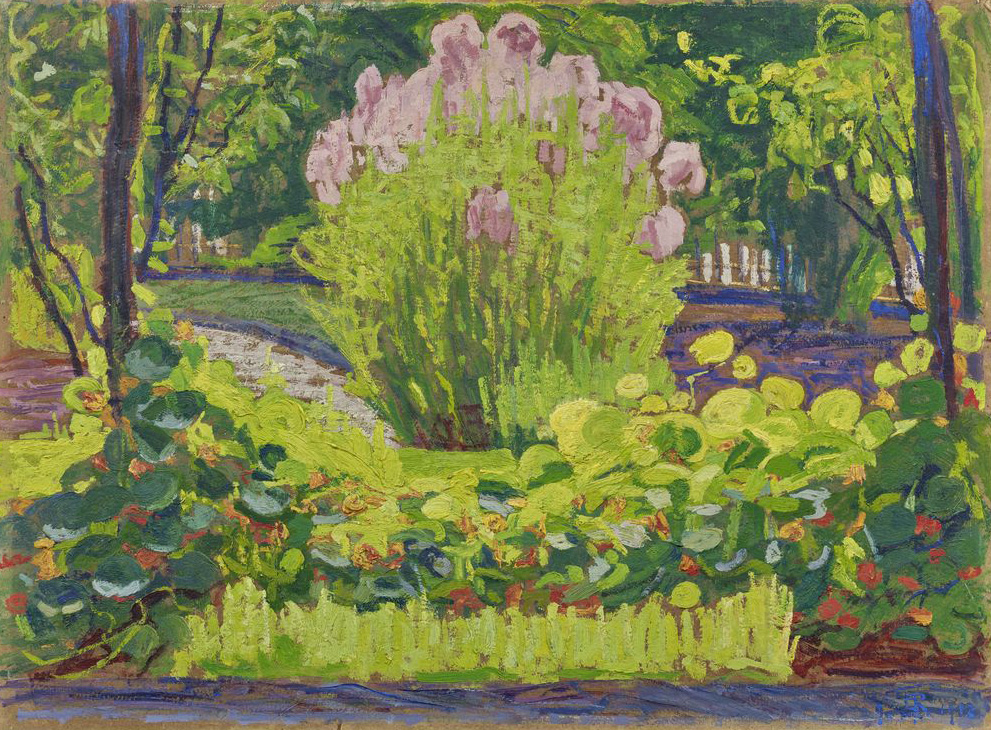Sigismund Righini: Garten, 1912, Öl auf Karton, Inv.Nr. SR 324. Foto: Reto Pedrini © Stiftung Righini-Fries Zürich Sigismund Righini: Garten, 1912, Öl auf Karton, Inv.Nr. SR 324. Foto: Reto Pedrini © Stiftung Righini-Fries Zürich
