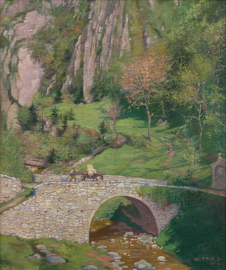 Willy Fries: Valsolda [Italien], 1909, Öl auf Leinwand, Inv.Nr. WF 3. Foto: Reto Pedrini © Stiftung Righini-Fries Zürich