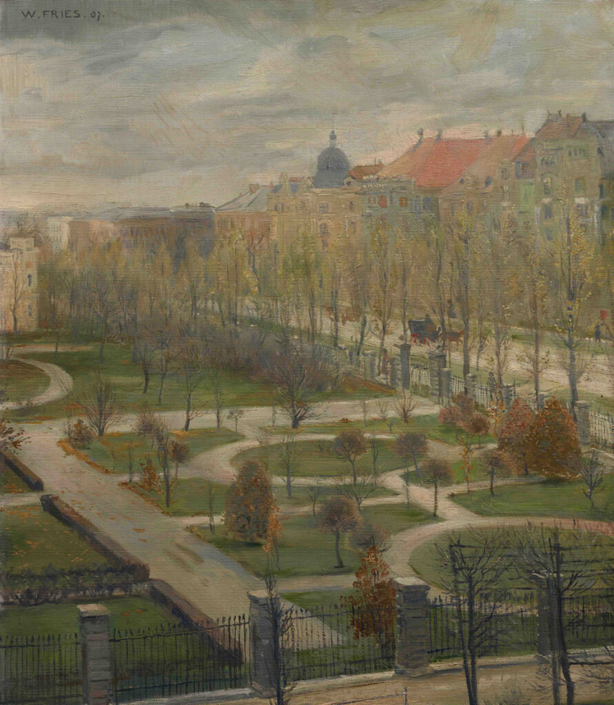 Willy Fries: Herbstmorgen (München), Öl auf Leinwand, 1907, Inv.Nr. WF 4. Foto: Reto Pedrini © Stiftung Righini-Fries Zürich Willy Fries: Herbstmorgen (München), Öl auf Leinwand, 1907, Inv.Nr. WF 4. Foto: Reto Pedrini © Stiftung Righini-Fries Zürich