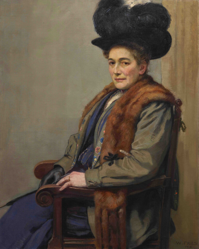 Willy Fries: Ohne Titel [Porträt der Anna Fries-Löwenthal (1860-1944)], 1908, Öl auf Leinwand, Inv.Nr. WF 46. Foto: Reto Pedrini © Stiftung Righini-Fries Zürich