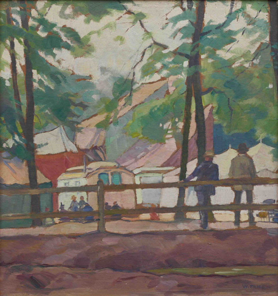 Willy Fries: Budenstadt, 1913, Öl auf Karton, Inv.Nr. WF 53. Foto: Reto Pedrini © Stiftung Righini-Fries Zürich Willy Fries: Budenstadt, 1913, Öl auf Karton, Inv.Nr. WF 53. Foto: Reto Pedrini © Stiftung Righini-Fries Zürich