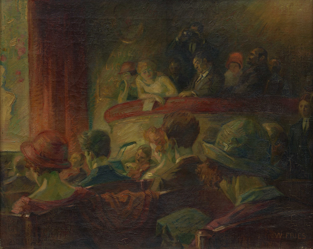 Willy Fries: Kleines Theater in Mailand I, 1926, Öl auf Leinwand, Inv.Nr. 65.1. Foto: Reto Pedrini © Stiftung Righini-Fries Zürich Willy Fries: Kleines Theater in Mailand I, 1926, Öl auf Leinwand, Inv.Nr. 65.1. Foto: Reto Pedrini © Stiftung Righini-Fries Zürich