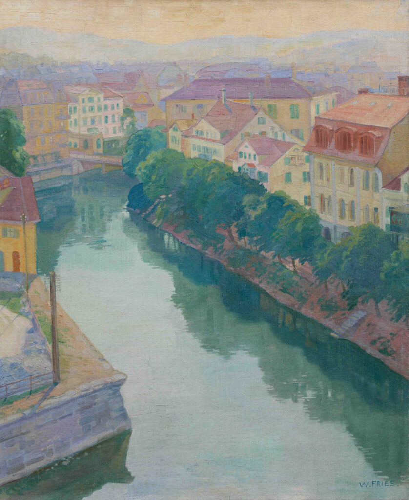 Willy Fries: Schanzengraben, um 1911, Öl auf Leinwand, Inv.Nr. WF 152. Foto: Reto Pedrini © Stiftung Righini-Fries Zürich Willy Fries: Schanzengraben, um 1911, Öl auf Leinwand, Inv.Nr. WF 152. Foto: Reto Pedrini © Stiftung Righini-Fries Zürich