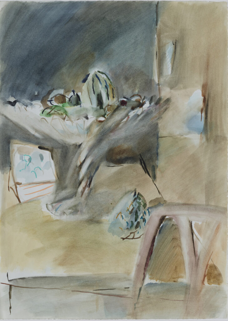 Hanny Fries: Ohne Titel [Fruchtschale], ohne Datum, Aquarell auf Papier, Inv.Nr. HF 137. © Stiftung Righini-Fries, Zürich