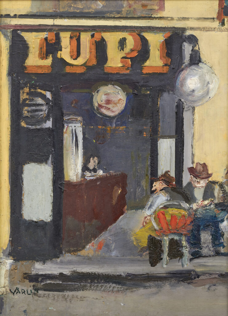 Varlin: Caffè Lupi in Locarno, 1950, Öl auf Karton, Kat. 649. © P. Guggenheim, Bondo