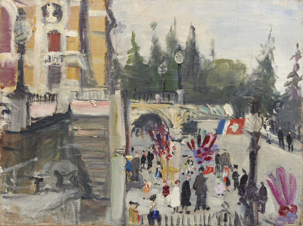 Varlin: Festtag im Garten der alten Tonhalle Zürich, 1935-1937, Öl auf Leinwand, Kat. 101. Foto: Reto Pedrini © P. Guggenheim, Bondo. Varlin: Festtag im Garten der alten Tonhalle Zürich, 1935-1937, Öl auf Leinwand, Kat. 101. Foto: Reto Pedrini © P. Guggenheim, Bondo.