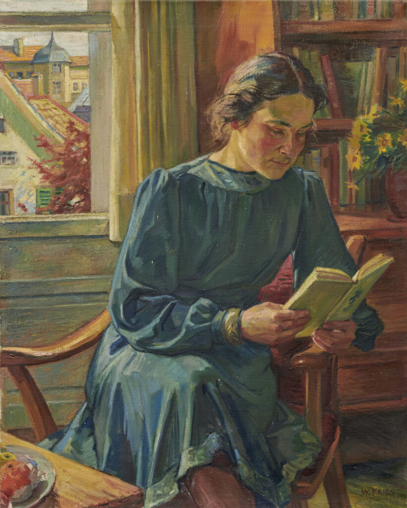 Willy Fries: Die Lesende, um 1940, Öl auf Leinwand, Inv.Nr. WF 172. © Stiftung Righini-Fries Zürich