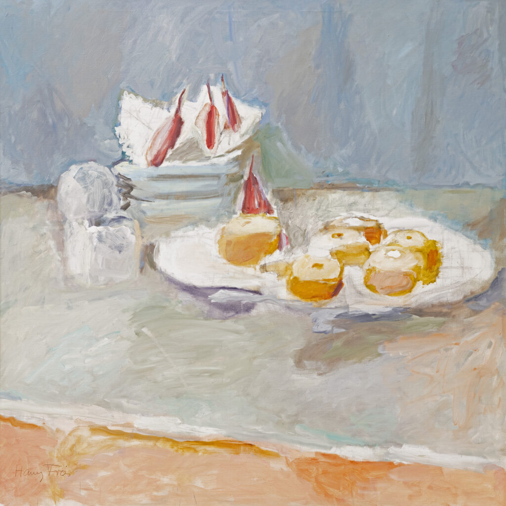 Hanny Fries: Frutta cotta, 1979, Öl auf Leinwand. Privatbesitz. Foto: Marcel Rickli © Stiftung Righini-Fries Zürich Hanny Fries: Frutta cotta, 1979, Öl auf Leinwand. Privatbesitz. Foto: Marcel Rickli © Stiftung Righini-Fries Zürich