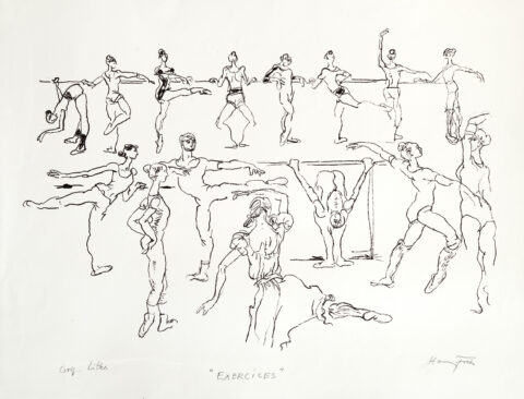 Hanny Fries: Exercices, ohne Datum, Lithografie, Inv.Nr. HF 1011.1. Foto: Reto Pedrini © Stiftung Righini-Fries Zürich