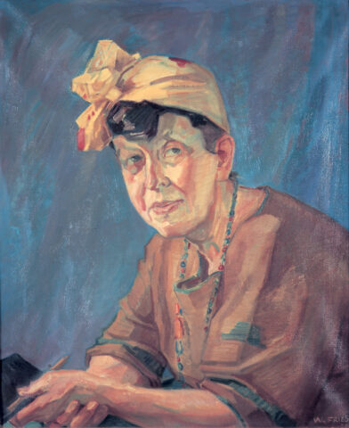 Willy Fries: Die Malerin Marianne Werefkin, 1921, Öl auf Leinwand. © Collezione Comune di Ascona