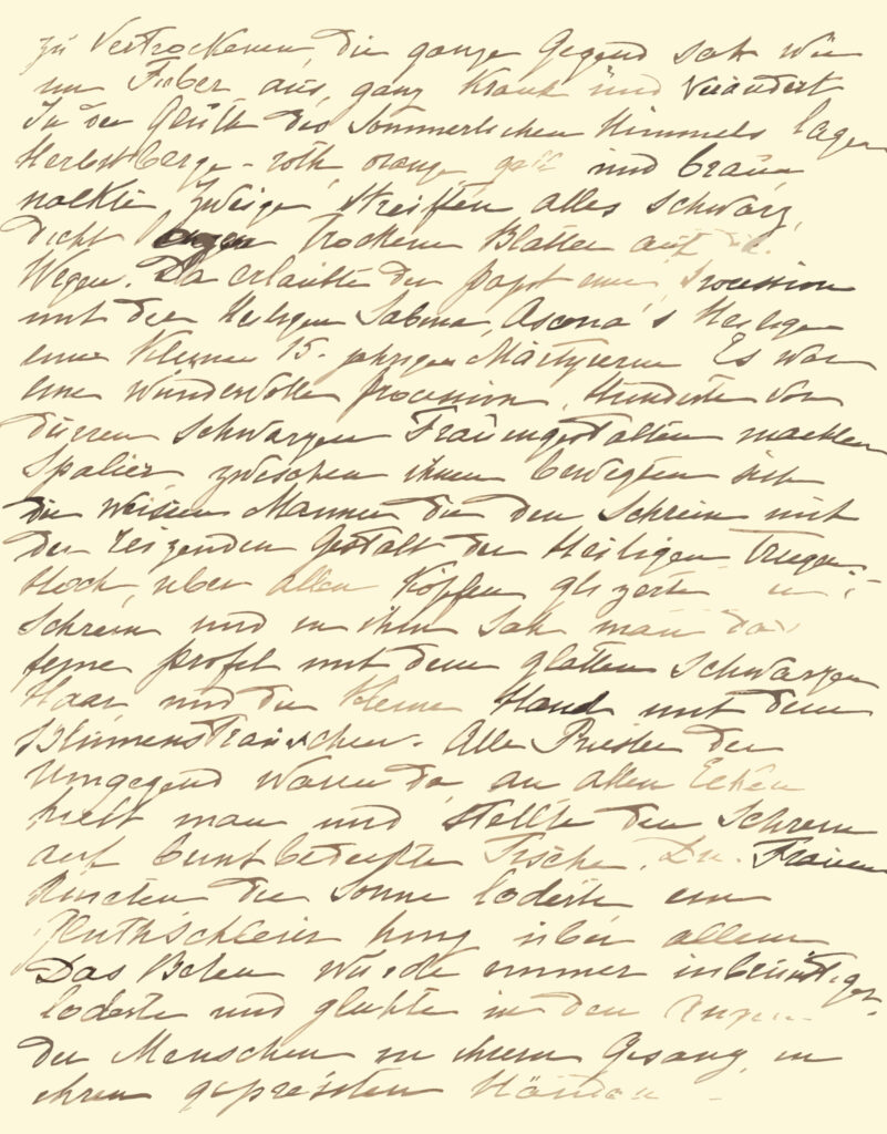 Brief Nr. 1, Marianne von Werefkin an Willy Fries, 23.8.1921 [Poststempel]. Ausschnitt. © Stiftung Righini-Fries Zürich