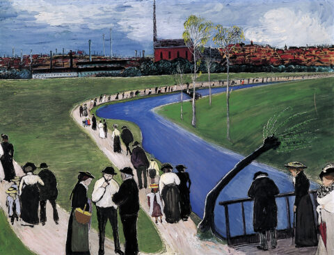 Marianne von Werefkin: Frühlingssonntag, 1907, Tempera auf Papier auf Karton, 56 x 73 cm. © Fondazione Marianne Werefkin, Museo Comunale d’Arte Moderna, Ascona