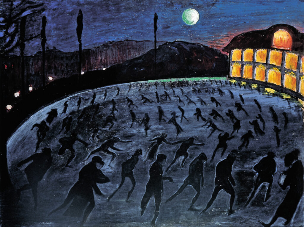 Marianne von Werefkin: Schlittschuhläufer, 1911, Tempera auf Papier auf Karton, 57 x 75 cm. © Fondazione Marianne Werefkin, Museo Comunale d’Arte Moderna, Ascona Marianne von Werefkin: Schlittschuhläufer, 1911, Tempera auf Papier auf Karton, 57 x 75 cm. © Fondazione Marianne Werefkin, Museo Comunale d’Arte Moderna, Ascona