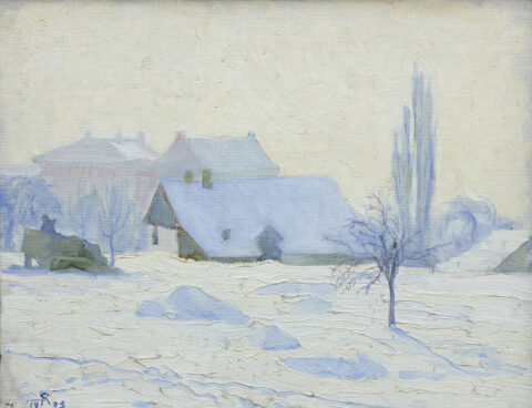 Sigismund Righini: Winterlandschaft, 1903, Öl auf Leinwand, Inv.Nr. SR 102. Foto: Reto Pedrini © Stiftung Righini-Fries Zürich