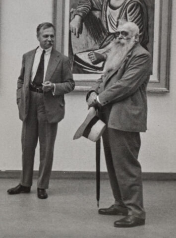 Sigismund Righini und Wilhelm Wartmann in der Picasso-Ausstellung im Kunsthaus Zürich, 1932. Foto von unbekannt © Stiftung Righini-Fries Zürich
