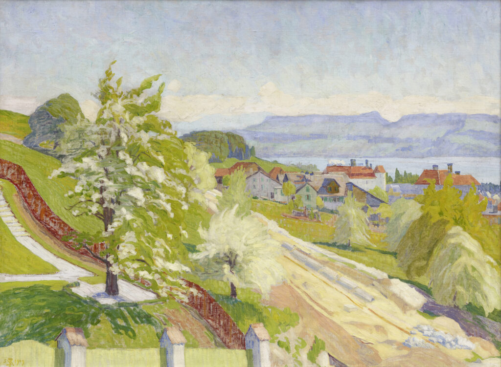 Sigismund Righini: Maisonne, 1909, Öl auf Leinwand, 63 x 85 cm, Inv. Nr. SR 350. Foto: Reto Pedrini © Stiftung Righini-Fries Zürich Sigismund Righini: Maisonne, 1909, Öl auf Leinwand, 63 x 85 cm, Inv. Nr. SR 350. Foto: Reto Pedrini © Stiftung Righini-Fries Zürich