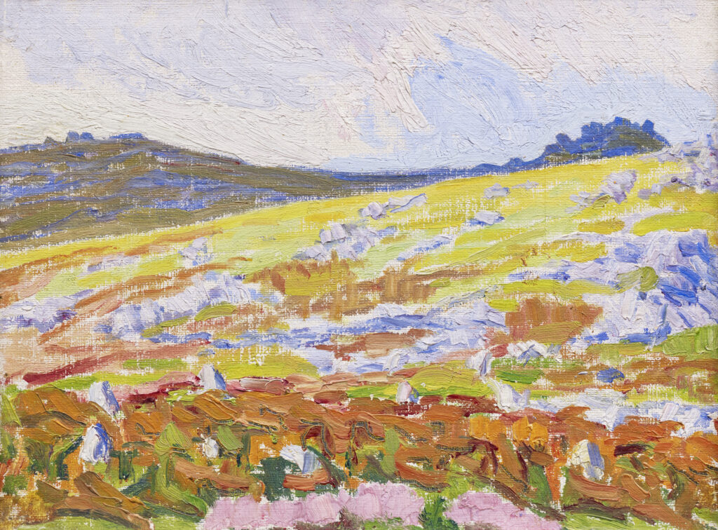 Sigismund Righini: Belstone Tor. Moor, 1910, Öl auf Leinwand, 18 x 23.5 cm, Inv. Nr. SR 64. Foto: Reto Pedrini © Stiftung Righini-Fries Zürich