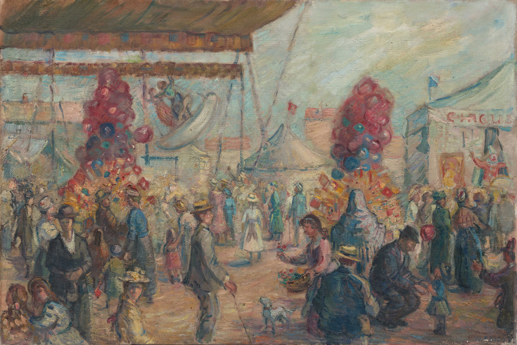 Willy Fries: Budenstadt I, um 1921, Öl auf Leinwand, Inv. Nr. WF 279. © Stiftung Righini-Fries Zürich