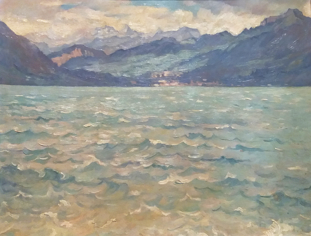 Willy Fries: Föhn am Zugersee, um 1930, Öl auf Holz, Inv.Nr. WF 201. © Stiftung Righini-Fries, Schenkung Seeholzer