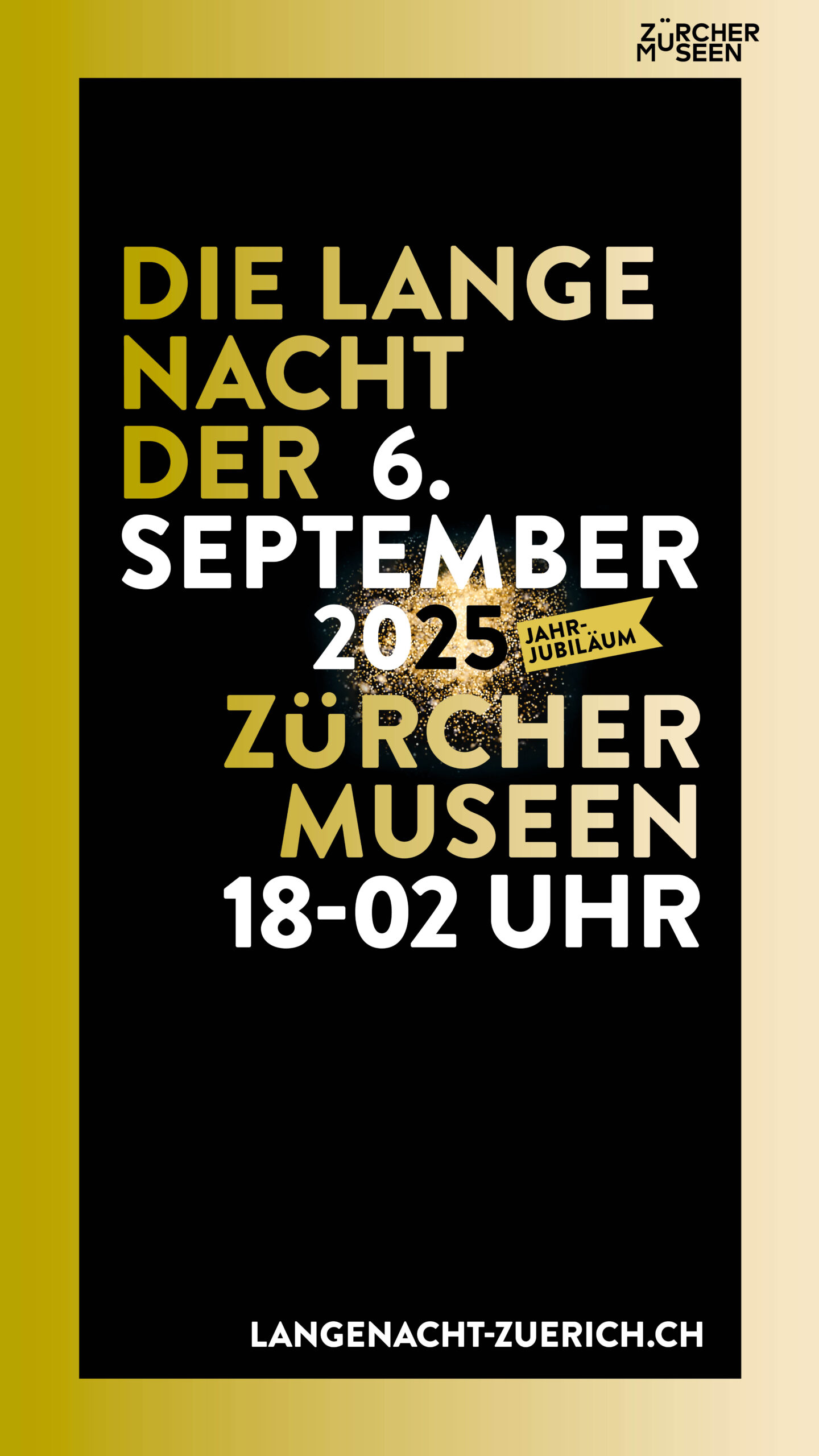Plakat Lange Nacht 2025 © Zürcher Museen