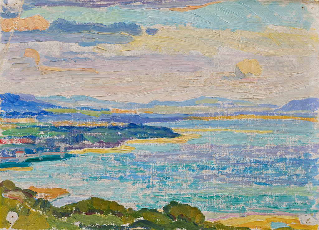 Sigismund Righini: Ohne Titel [Am See], um 1907, Öl auf Leinwand, Inv.Nr. SR 404. Foto: Reto Pedrini © Stiftung Righini-Fries Zürich