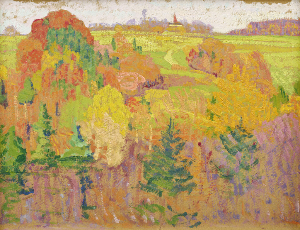 Sigismund Righini: Rehalp, 28.10.1915, Öl auf Karton, Inv. Nr. SR 103. Foto: Reto Pedrini © Stiftung Righini-Fries Zürich Sigismund Righini: Rehalp, 28.10.1915, Öl auf Karton, Inv. Nr. SR 103. Foto: Reto Pedrini © Stiftung Righini-Fries Zürich