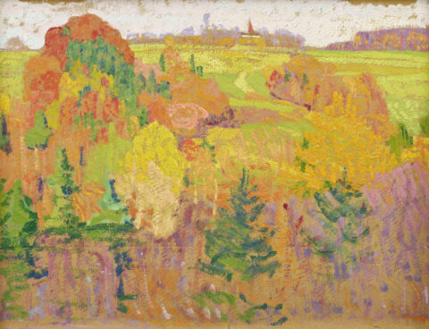 Sigismund Righini: Rehalp, 28.10.1915, Öl auf Karton, Inv. Nr. SR 103. Foto: Reto Pedrini © Stiftung Righini-Fries Zürich