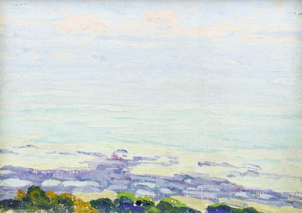 Sigismund Righini: Folkestone. Meer, 1910, Öl auf Leinwand, 18 x 24 cm, Inv.Nr. SR 19. Foto: Reto Pedrini © Stiftung Righini-Fries Zürich Sigismund Righini: Folkestone. Meer, 1910, Öl auf Leinwand, 18 x 24 cm, Inv.Nr. SR 19. Foto: Reto Pedrini © Stiftung Righini-Fries Zürich