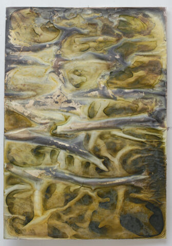 Patrick Rohner: Wasserzeichnung Nr. 103, 3.12.2014-10.2.2016, Aquarell auf Papier, 99 x 66.5 cm. © Courtesy Galerie Mark Müller, Zürich