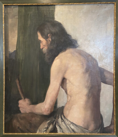 Willy Fries: Männlicher Halbakt, 1901, Öl auf Leinwand, Inv.Nr. WF 546. © Stiftung Righini-Fries Zürich, Schenkung Huber